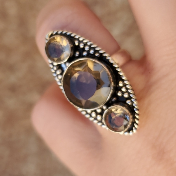 New Smoky Topaz Silver Ring. - Picture 6 of 10